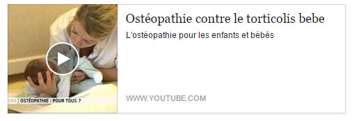 Ostéopathie contre le torticolis bebe